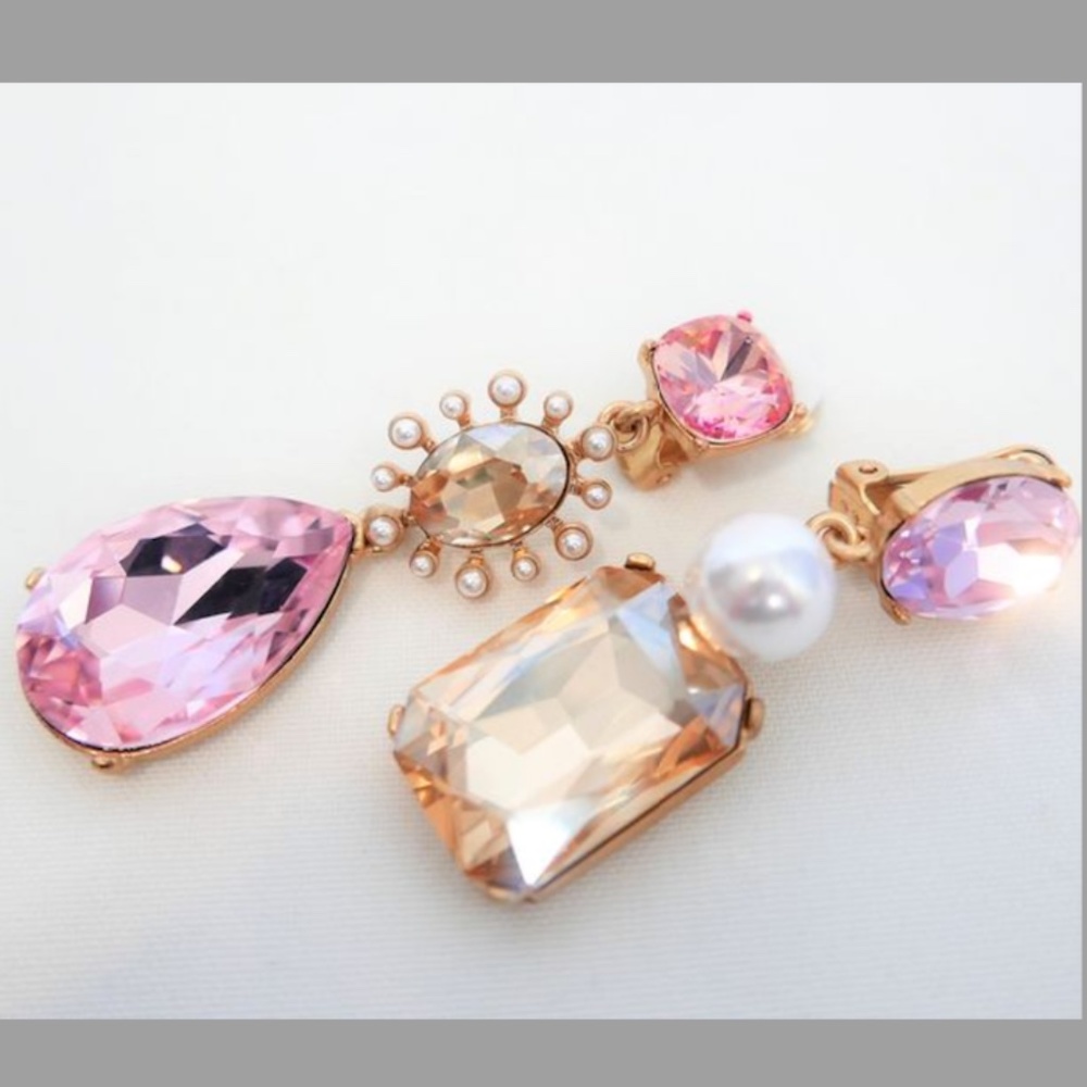 Oscar De la Renta crystal earrings